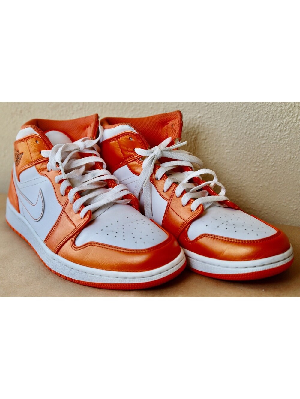 Size 10 - Air Jordan 1 SE Mid Electro Orange Mens